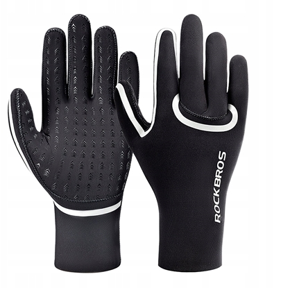 Изображение Rkawiczki rowerowe Rockbros pene, wodoodporne, rozmiar: L/XL - czarne