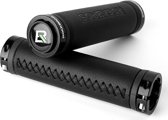 Picture of RockBros Chwyty rowerowe gripy na kierownic komfortowe ze skóry - czarne ROCKBROS