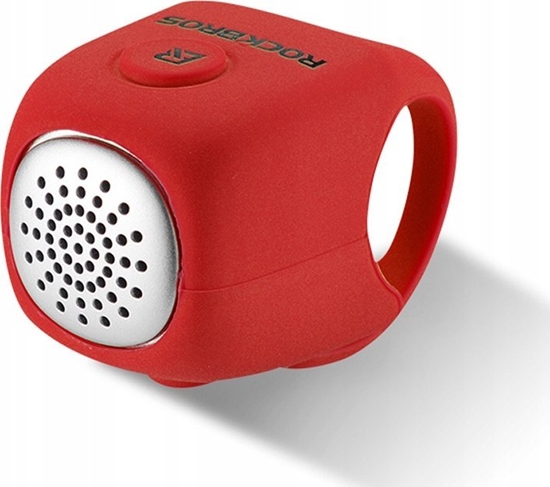 Picture of RockBros Dzwonek rowerowy elektroniczny w obudowie silikonowej - czerwony ROCKBROS