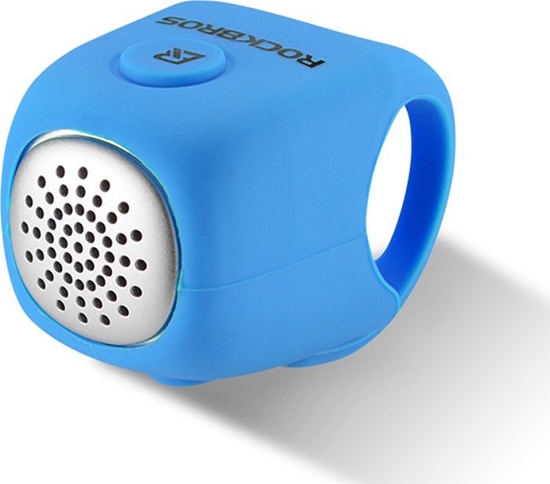 Picture of RockBros Dzwonek rowerowy elektroniczny w obudowie silikonowej - niebieski ROCKBROS