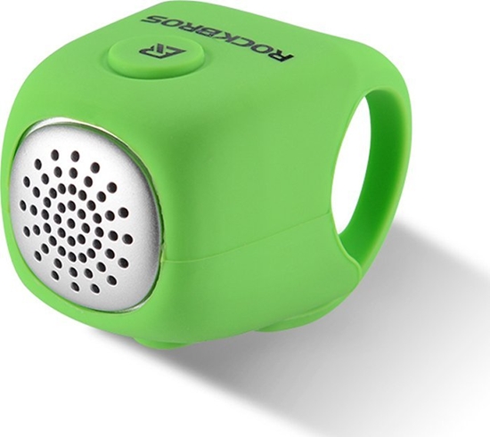 Picture of RockBros Dzwonek rowerowy elektroniczny w obudowie silikonowej - zielony ROCKBROS