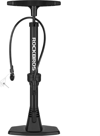 Picture of RockBros Pompka Rowerowa z Manometrem, 11 bar, podogowa, czarna