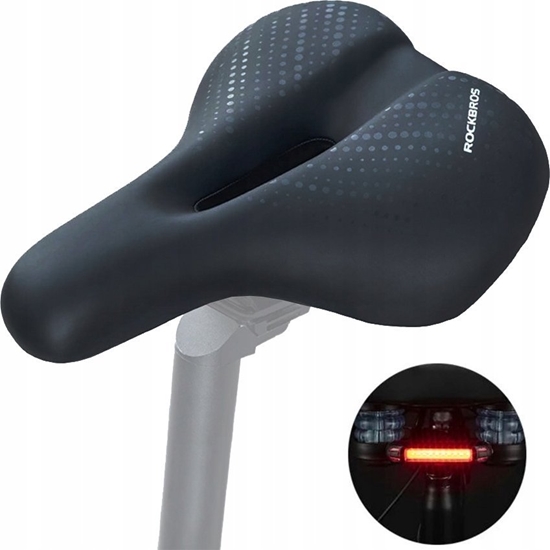 Picture of RockBros Siodeko rowerowe MTB z amortyzorami wodoodporne - czarne ROCKBROS