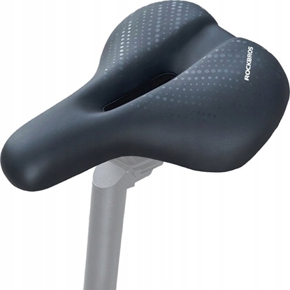 Picture of RockBros Siodeko rowerowe MTB z amortyzorami wodoodporne + lampka LED - czarne ROCKBROS