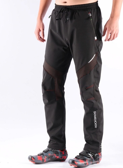 Изображение RockBros Spodnie rowerowe termiczne ochrona przed wod i wiatrem rozmiar S czarne