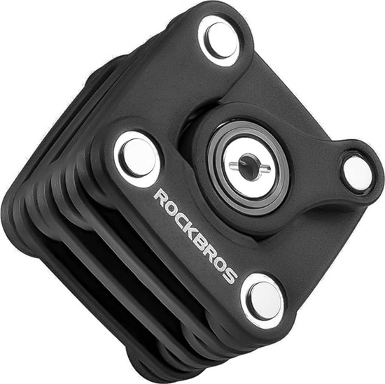 Picture of RockBros Zapicie rowerowe blokada koa skadane na klucz - czarne Zapicie rowerowe blokada koa skadane na klucz - czarne