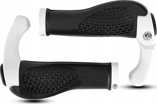 Изображение RockBros Zestaw gripów rczek rowerowych z rogami antypolizgowe - biay ROCKBROS