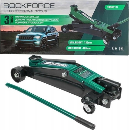 Attēls no Rockforce Podnonik warsztatowy hydrauliczny 3t (h min 135mm, h max 420mm)
