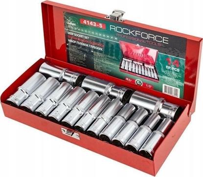 Attēls no Rockforce ROCKFORCE NASADKI DUGIE  6-KT. 14szt.1/2" 11-30mm