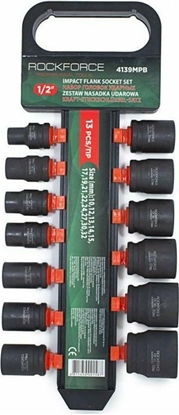 Attēls no Rockforce ROCKFORCE NASADKI UDAROWE KRÓTKIE 13szt.1/2" 10-32mm /WIESZAK