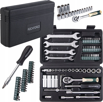 Attēls no Rockforce ROCKFORCE ZESTAW KLUCZY     1/4" 62el.