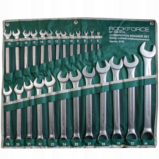 Picture of Zestaw kluczy pasko-oczkowych 25el. (6-25,27,28,30,32,36mm) na pótnie