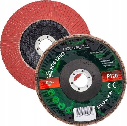 Picture of Rockforce Tarcza szlifierska listkowa lamelkowa 150x22.2mm P120