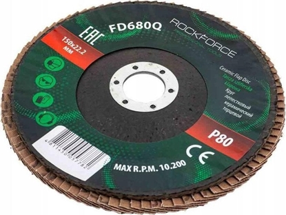 Picture of Rockforce Tarcza szlifierska listkowa lamelkowa 150x22.2mm P80