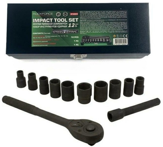 Изображение ROCKFORCE ZESTAW KLUCZY UDAR.12el. 1/2"  6KT. (10-24mm)