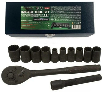 Picture of ROCKFORCE ZESTAW KLUCZY UDAR.12el. 1/2" 12KT. (10-24mm)