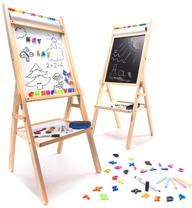Изображение RoGer Double-sided magnetic wooden board + educational accessories