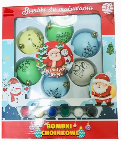Изображение RoGer Set of Christmas Baubles with Paints