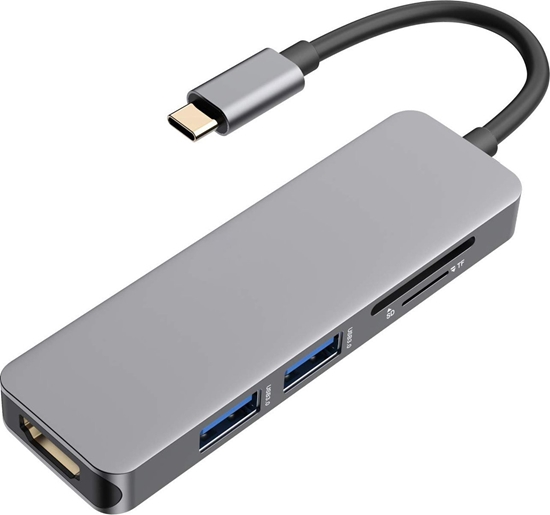 Изображение RoGer USB-C Hub 5in1 USB 3.0 x2 / HDMI / SD card reader / TF card reader