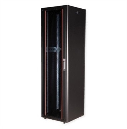 Picture of Roline 19-inch network cabinet Basic 42 U, 600x600 WxD glass door black