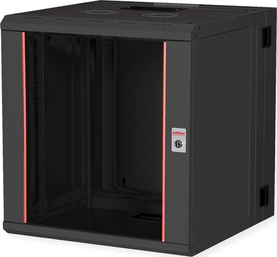 Picture of Roline 19-inch wall-mounted housing Pro 12 U, 600x600 WxD two-piece swivelling black