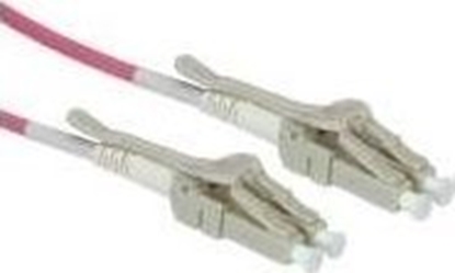 Attēls no Roline FO Jumper Cable 50/125µm OM4, LC/LC, Low-Loss-Connector, for Data Center, violet, 1 m
