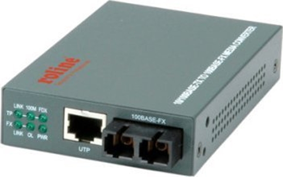Picture of Roline RC-100FX/SC Fast Ethernet Converter, RJ-45 to SC, Loop-back