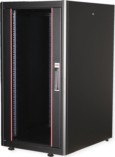 Picture of Roline 19-inch network cabinet Basic 22 U, 600x800 WxD Glass door black