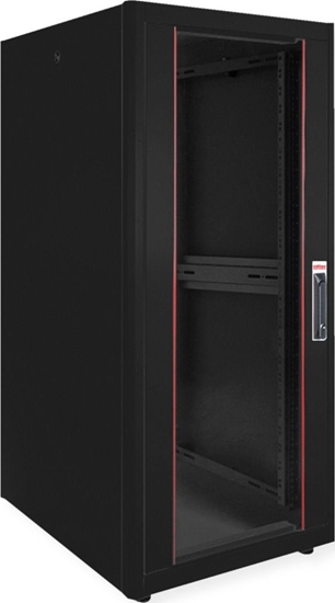 Picture of Roline 19-inch network cabinet Basic 26 U, 600x800 WxD glass door black