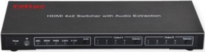 Picture of Roline 4K HDMI Matrix Switch, 4 x 2, with Remote Control