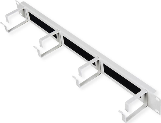 Изображение Roline 19-inch patch panel 1U grey, with brush strip 44x60mm grey