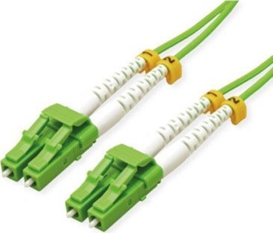 Picture of Roline Fibre Optic Jumper Cable, 50/125 µm, LC/LC, OM5, green, 10 m