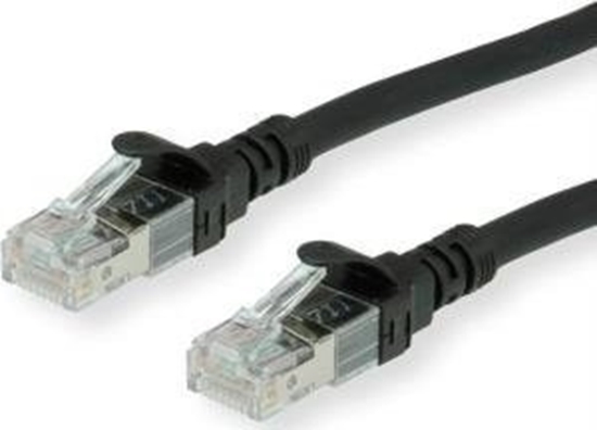 Picture of Roline ROLINE - Patch- Cable - RJ- 45 (M) to RJ- 45 (M) - 1.5 m - SFTP, PiMF - CAT 6 - halogen free, shaped, stranded - black (21.15.2654)