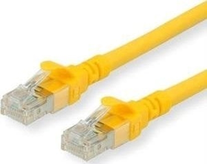 Изображение Roline ROLINE - Patch- Cable - RJ- 45 (M) to RJ- 45 (M) - 20 m - UTP - CAT 6a - halogen free, shaped, stranded - yellow (21.15.2729)