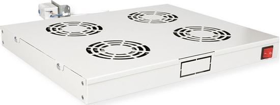 Picture of Roline 19-inch fan unit 4 fans, Thermostat grey