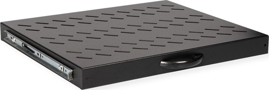 Picture of 19" skapja 1U plaukts, 25kg, melns, Roline