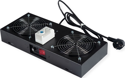 Picture of Roline Fan unit 2 fans, for 19-inch wall housing black