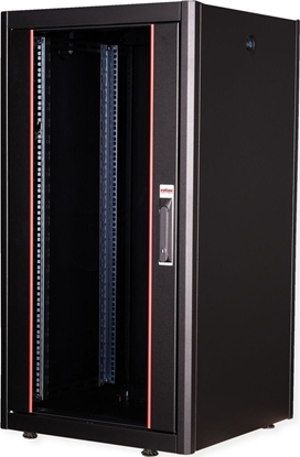 Picture of Roline 19-inch network cabinet Basic 22 U, 600x600 WxD Glass door black
