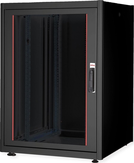 Изображение Roline 19-inch network cabinet Basic 22 U, 800x800 WxD glass door black