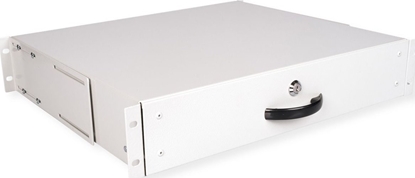 Picture of Roline 19-inch keyboard rack 2 U, 400 T lockable grey