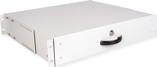 Picture of Roline 19-inch keyboard rack 2 U, 400 T lockable grey