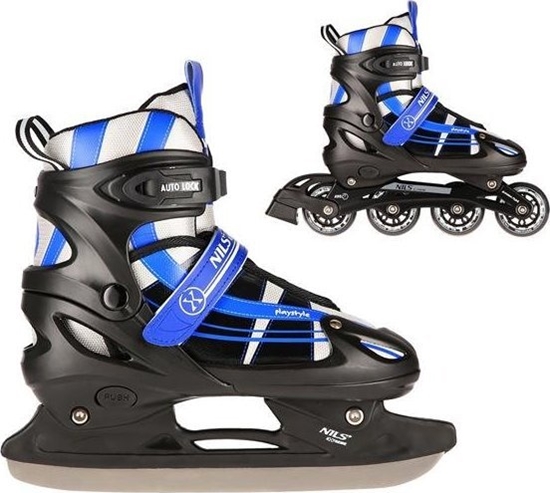 Изображение Rolki Triton NH18366A 2w1 GRANATOWE ROZM.S(31-34) YWOROLKI Z WYM. P. HOKEJOW NILS EXTREME