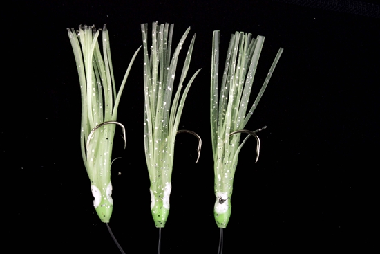 Изображение Ron Thompson Rig11 Octopus 10cm Glow 0.60mm 2 # 3/0 Hooks (42614)