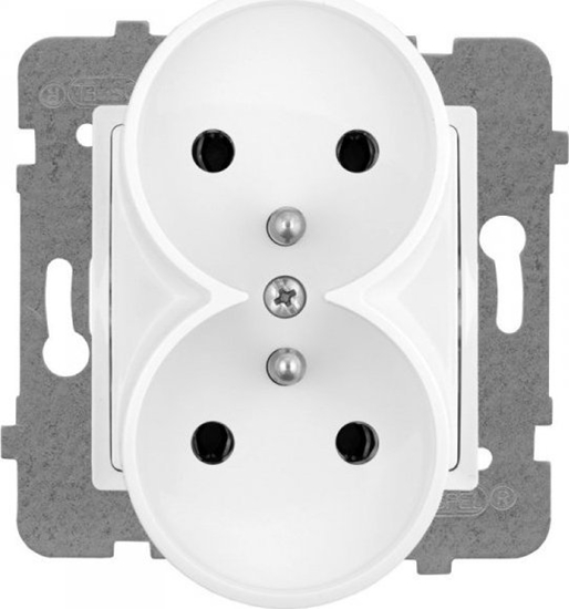 Picture of ROSA GNIAZDO PODWÃJNE Z/U BIAÅE ROSA