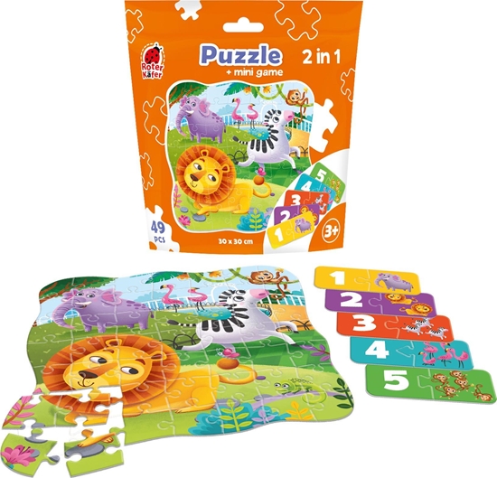 Picture of Roter Kafer PUZZLE 49 SASZETKA ZOO + MINI GRA RK1140-06