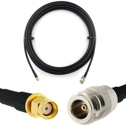 Изображение RP-SMA Male to N Female 10m Coaxial Cable — HF240 (LMR240 equivalent)
