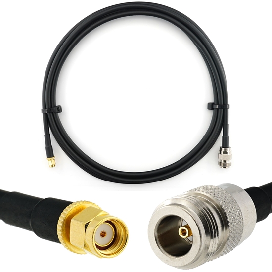 Изображение RP-SMA Male to N Female 1m Coaxial Cable — HF240 (LMR240 equivalent)