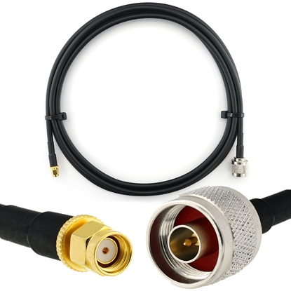 Изображение RP-SMA Male to N Male 1m Coaxial Cable — HF240 (LMR240 equivalent)