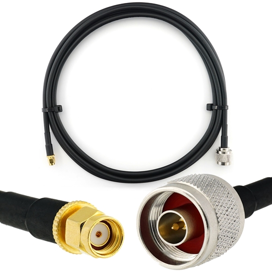Изображение RP-SMA Male to N Male 3m Coaxial Cable — HF240 (LMR240 equivalent)