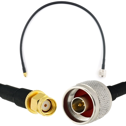 Изображение RP-SMA Male to N Male 50cm Coaxial Cable — HF240 (LMR240 equivalent)